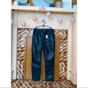 Express High Waisted Vegan Leather Slim Ankle Pant